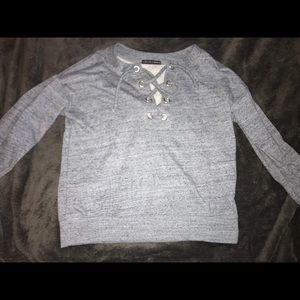 Grey-Blue Long Sleeve Sweater